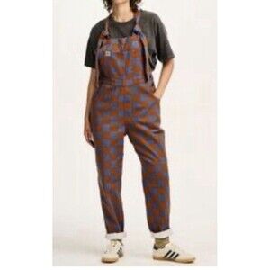 Lucy And Yak NWOT Size 8 Reuben Dungarees Blue Checkerboard Overalls Women’s &